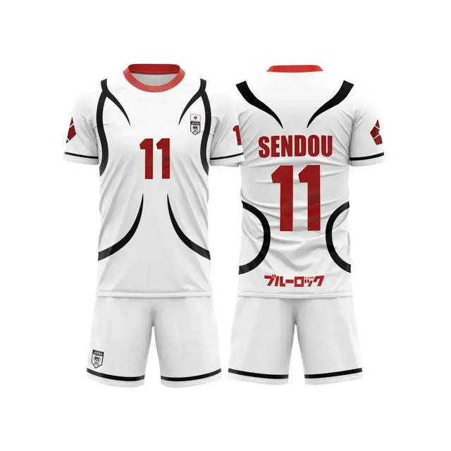 Sendou's Custom White Set Blue Lock U-20 Japan Team - BYTOODAY