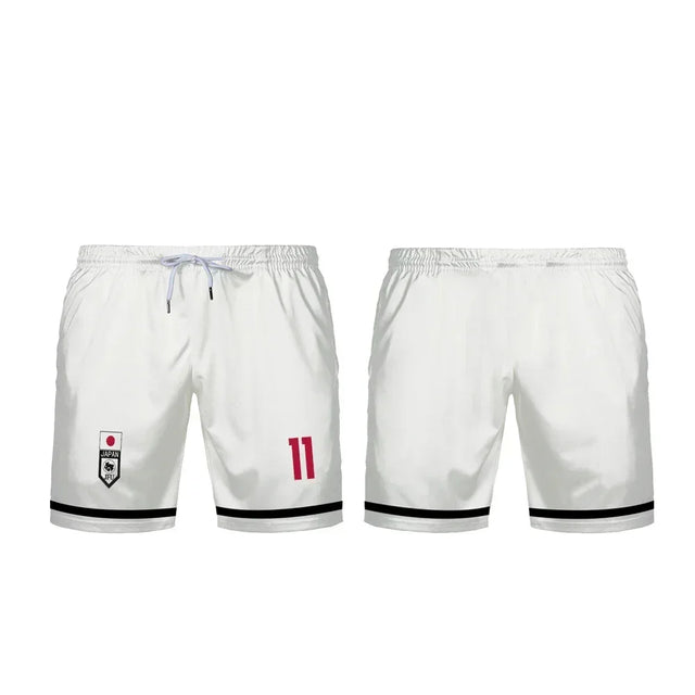 Sendou's White Custom Shorts Blue Lock U20 Japan Team - BYTOODAY