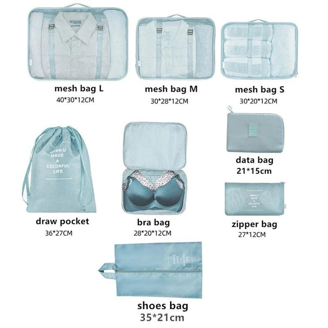 Set of 8 Storage Bags and Luggage - Item - BYTOODAY