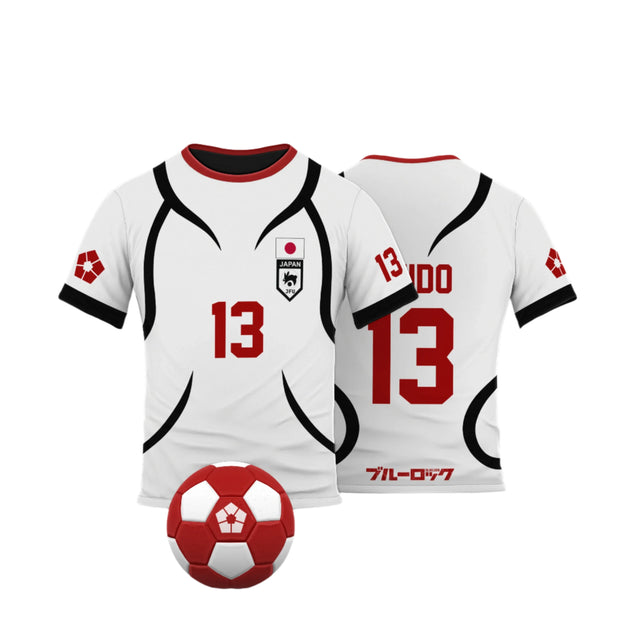 Shido Cosplay Anime Blue Lock U20 Japan Team White Jersey - Item - BYTOODAY