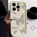 Silver Butterflies Patterned Phone Case - Item - BYTOODAY