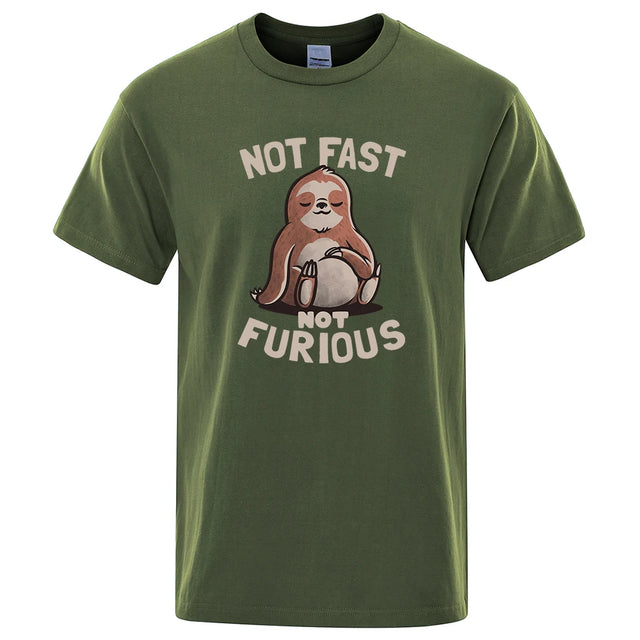 Sloth "Not Fast Not Furious" Casual T-Shirt - Item - BYTOODAY