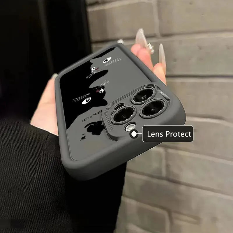 Soft Protective Case Black Cat Patterned for Xiaomi Phone - Item - BYTOODAY