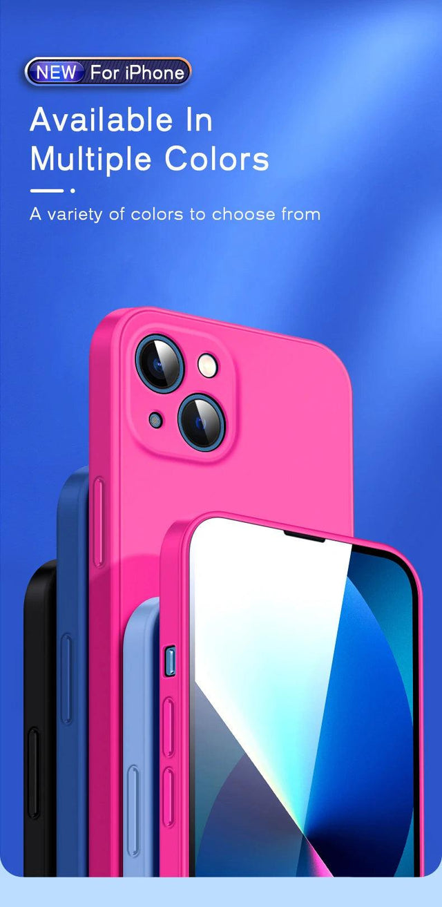 Solid Color Silicone Protective Case for iPhone (11-12) - Item - BYTOODAY