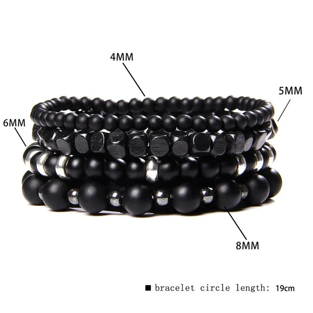 Stylish Black Modern Bracelet Set - Item - BYTOODAY