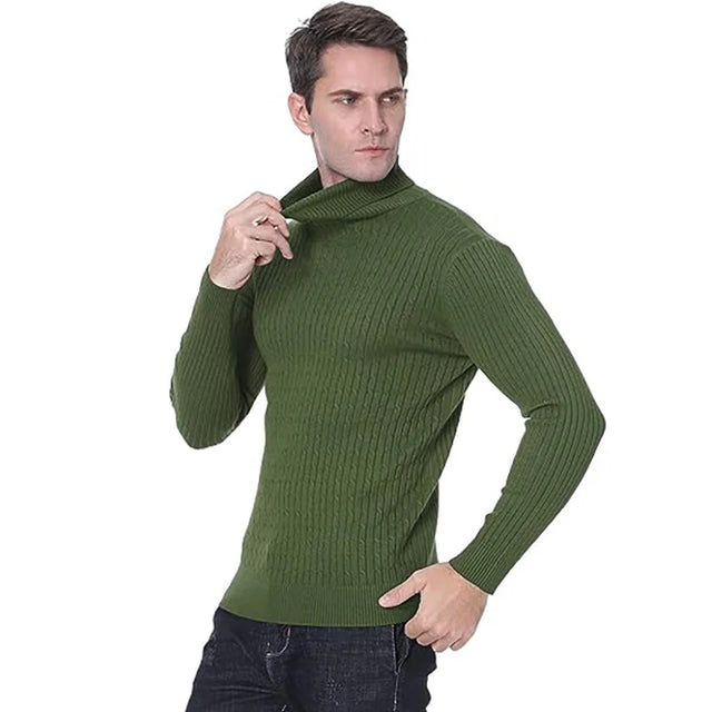 Stylish Men Slim Fit Turtleneck - Item - BYTOODAY