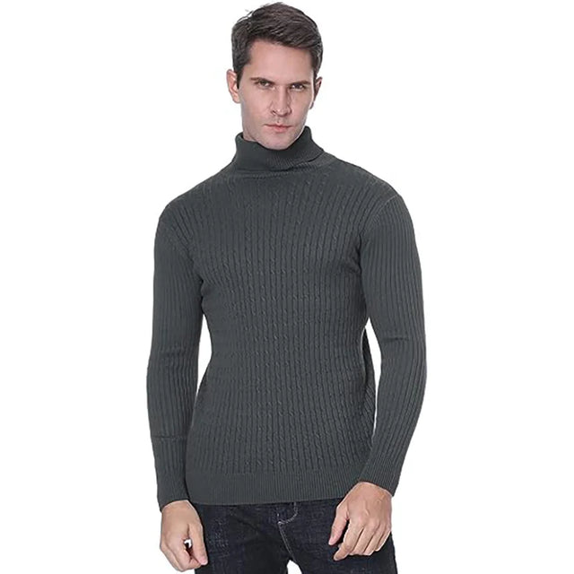 Stylish Men Slim Fit Turtleneck - Item - BYTOODAY