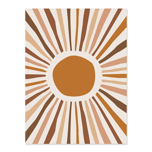 Sun Abstract Graphic Art Patterns Canvas Decoration - Item - BYTOODAY