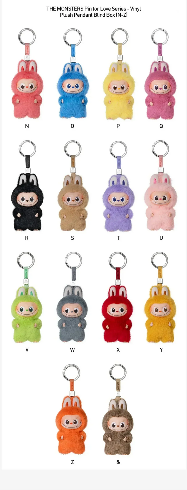 THE MONSTERS (LABUBU) - PIN FOR LOVE Series (N-Z) - Item - BYTOODAY