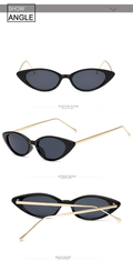 Thin Colorful Cat Eye Shaped Sunglasses - Item - BYTOODAY