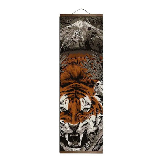 Tiger Pattern Traditional Japanese Mythology Wall Decor - Item - BYTOODAY