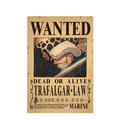 Trafalgar Law One Piece WANTED Custom Wall Poster - Item - BYTOODAY