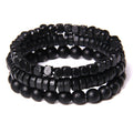 Trendy Black Modern Bracelet Set - Item - BYTOODAY