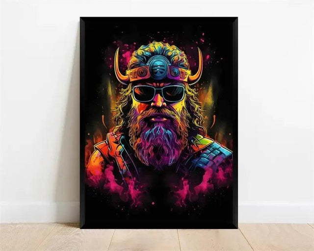 Viking Biker Pattern Decorative Wall Poster - Item - BYTOODAY