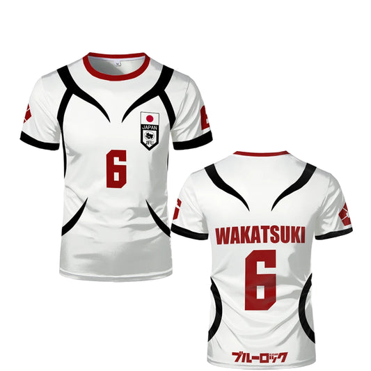 Wakatsuki's White Jersey Cosplay Anime Blue Lock U20 Japan Team - BYTOODAY