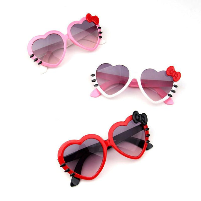 White Cute Heart Shape Sunglasses - Item - BYTOODAY