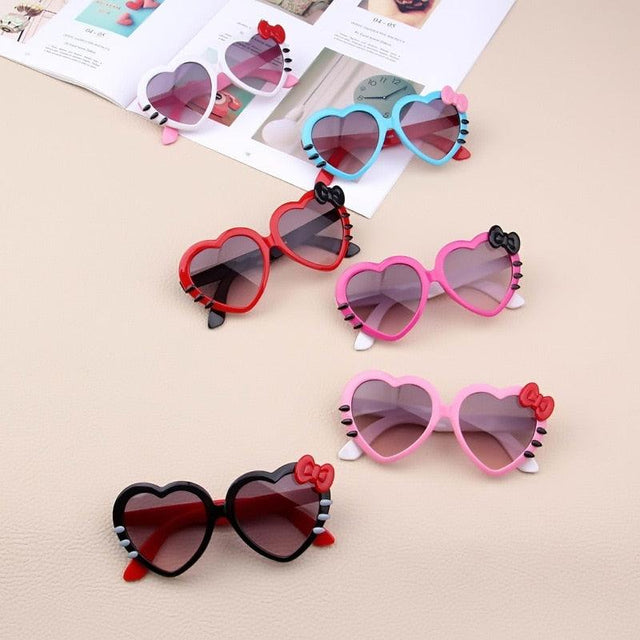 White Cute Heart Shape Sunglasses - Item - BYTOODAY