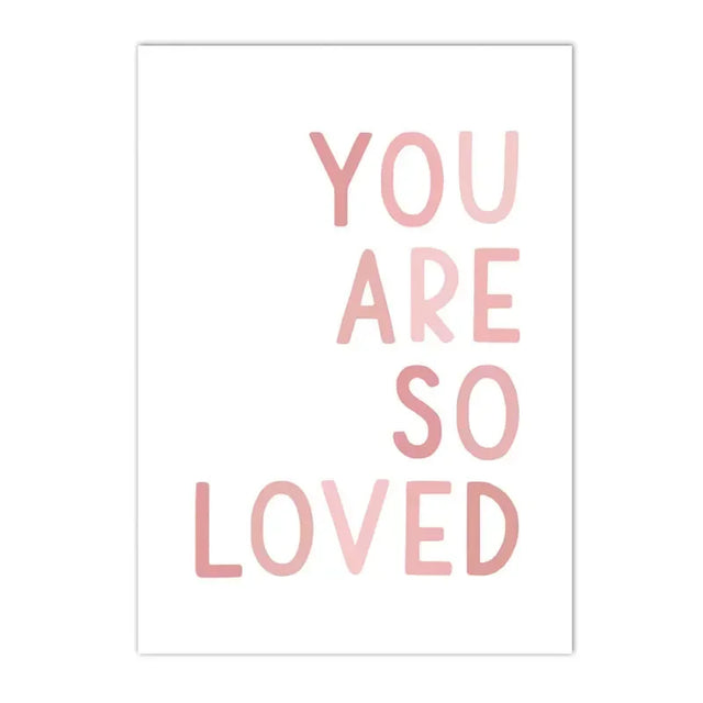 "You are so Loved" Cute Pink Wall Decor - Item - BYTOODAY