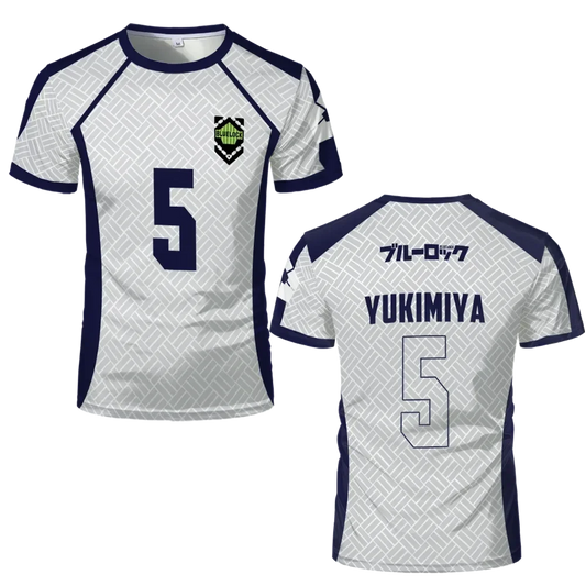 Yukimiya's Custom White Jersey Anime Blue Lock - BYTOODAY