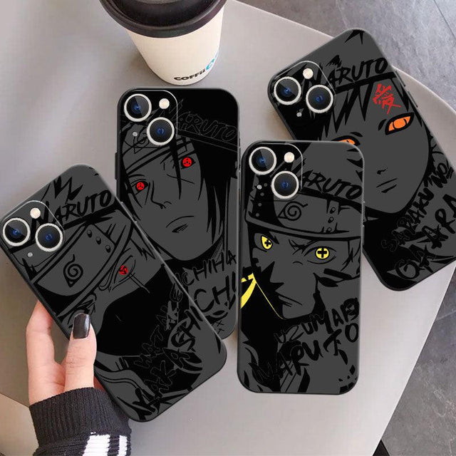 Custom Black iPhone Case (5 to X) with Naruto Characters - Item - BYTOODAY