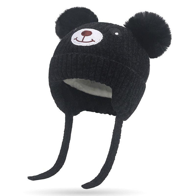 Cute Bear Head Shape Winter Beanie - Item - BYTOODAY