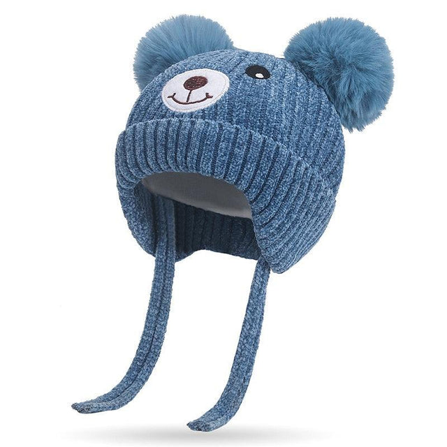 Cute Bear Head Shape Winter Beanie - Item - BYTOODAY