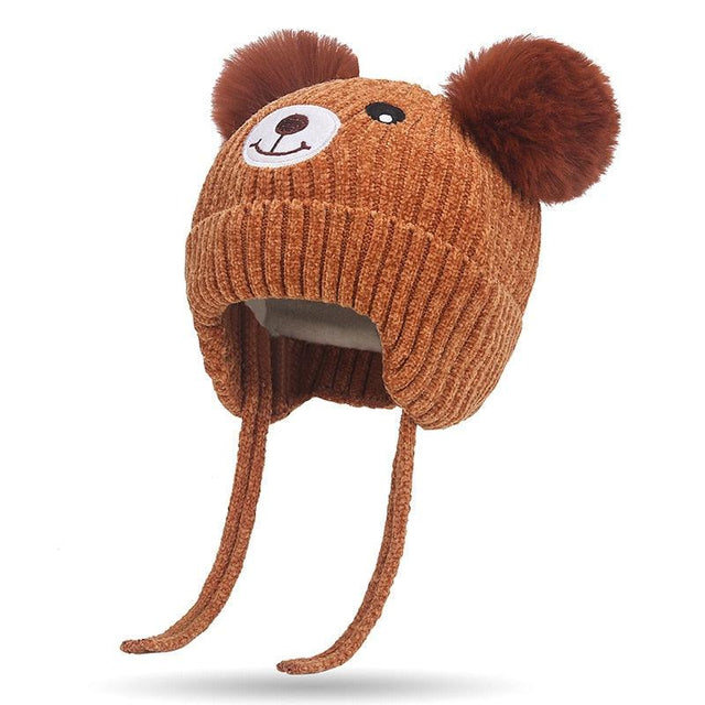 Cute Bear Head Shape Winter Beanie - Item - BYTOODAY