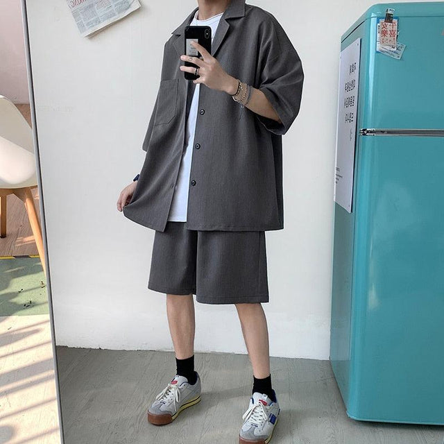 Korean Style Jacket and Shorts Set - Item - BYTOODAY