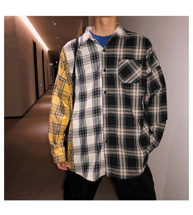 Long Sleeves Kpop Plaid Shirt - Item - BYTOODAY