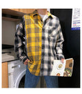 Long Sleeves Kpop Plaid Shirt - Item - BYTOODAY