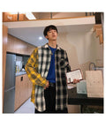 Long Sleeves Kpop Plaid Shirt - Item - BYTOODAY