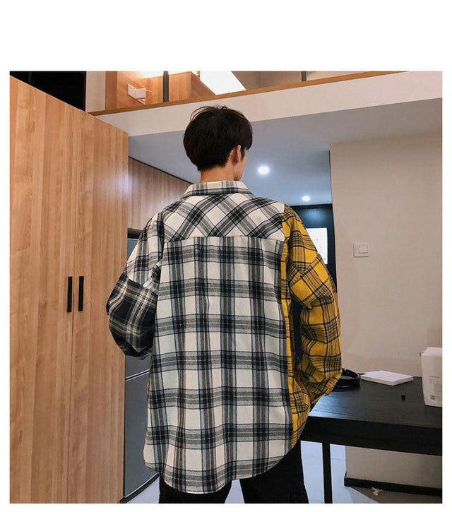 Long Sleeves Kpop Plaid Shirt - Item - BYTOODAY