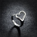 Open Heart Shaped 925 Silver Ring - Item - BYTOODAY