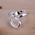 Open Heart Shaped 925 Silver Ring - Item - BYTOODAY