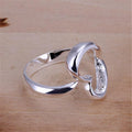 Open Heart Shaped 925 Silver Ring - Item - BYTOODAY