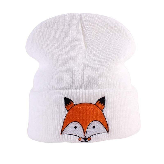 Soft Beanie Cartoon Fox Pattern - Item - BYTOODAY