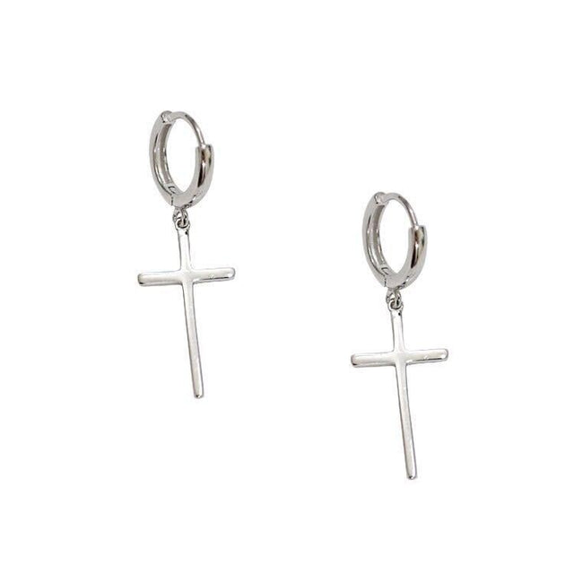 Sterling Silver Small Cross Earrings | Jewelry - Item - BYTOODAY