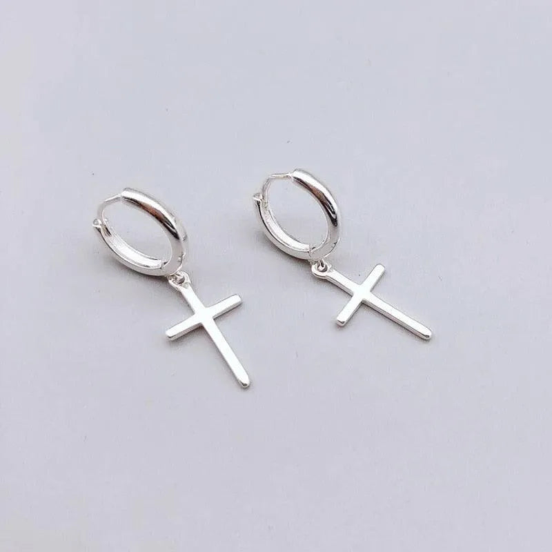 Sterling Silver Small Cross Earrings | Jewelry - Item - BYTOODAY